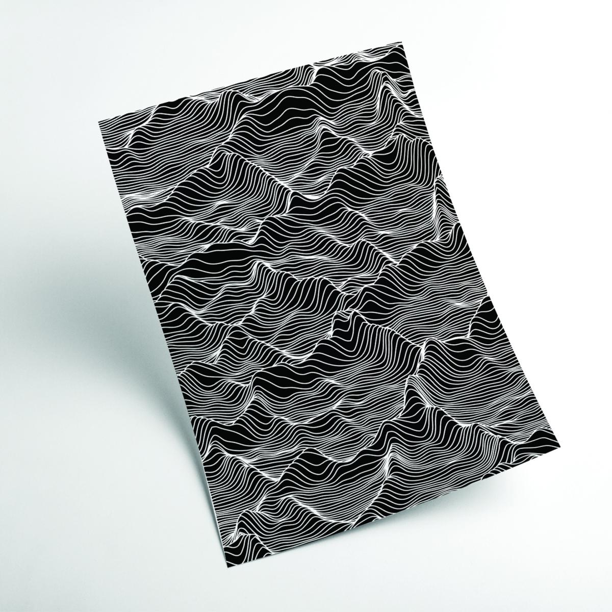 White Abstract Mountains A2 420 X 594Mm Stanley Print House – image 2