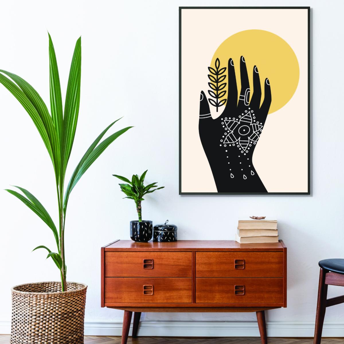 Yellow / Orange Abstract Hand Extra Large Stanley Print House – image 3