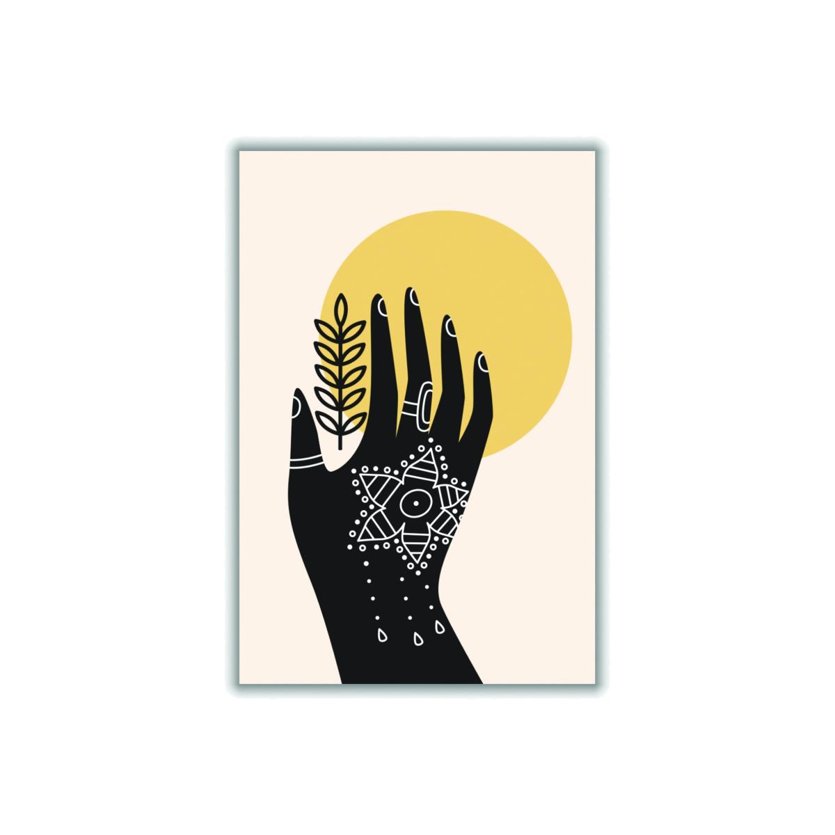 Yellow / Orange Abstract Hand Extra Large Stanley Print House – image 1