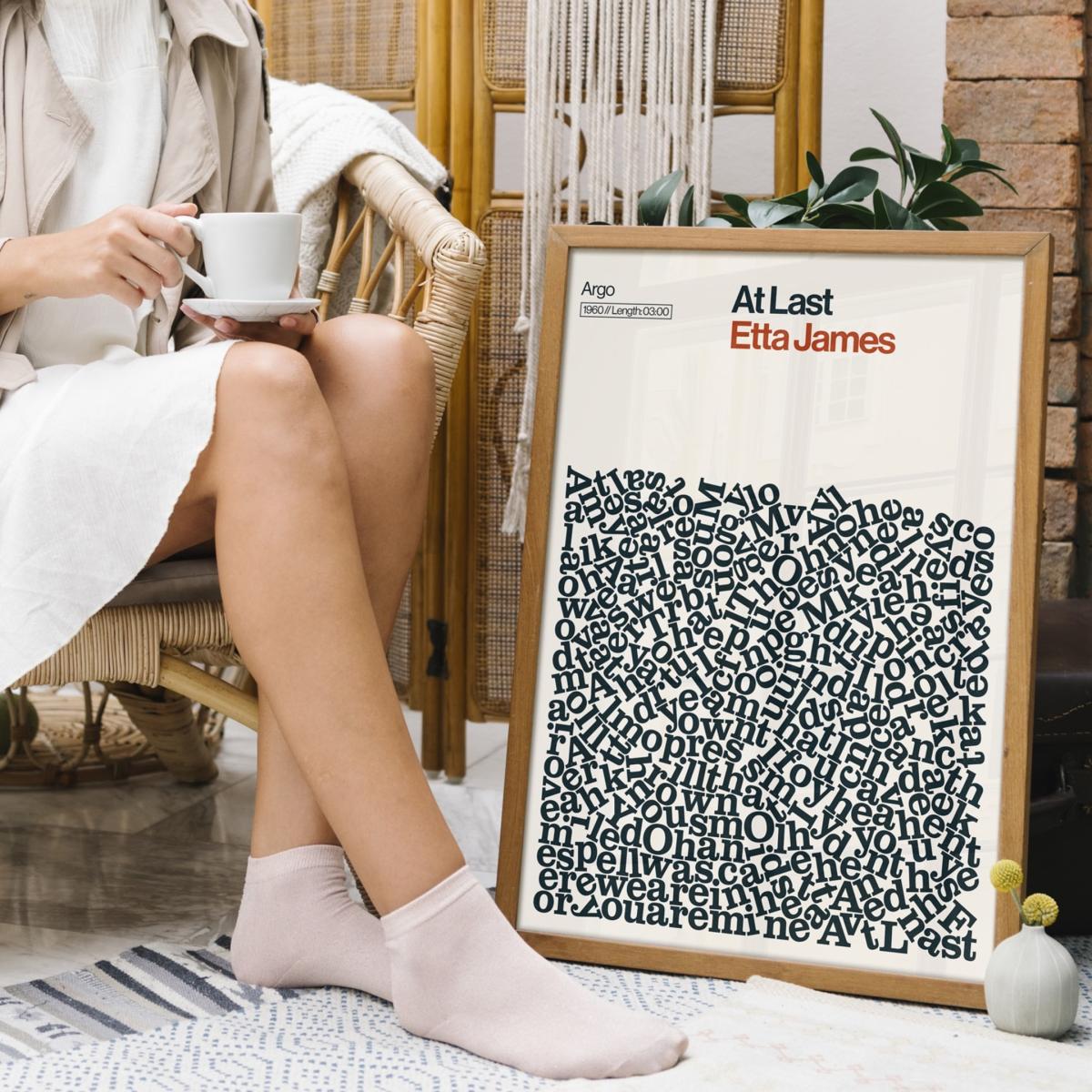 At Last - Etta James - Song Lyric Print A1 594 X 841Mm Reign & Hail – image 3