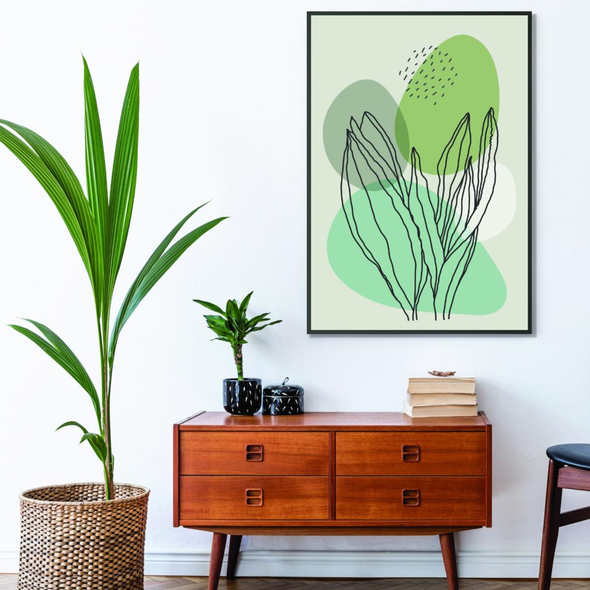 Green Color Abstract Plants #1 Small Stanley Print House – image 3