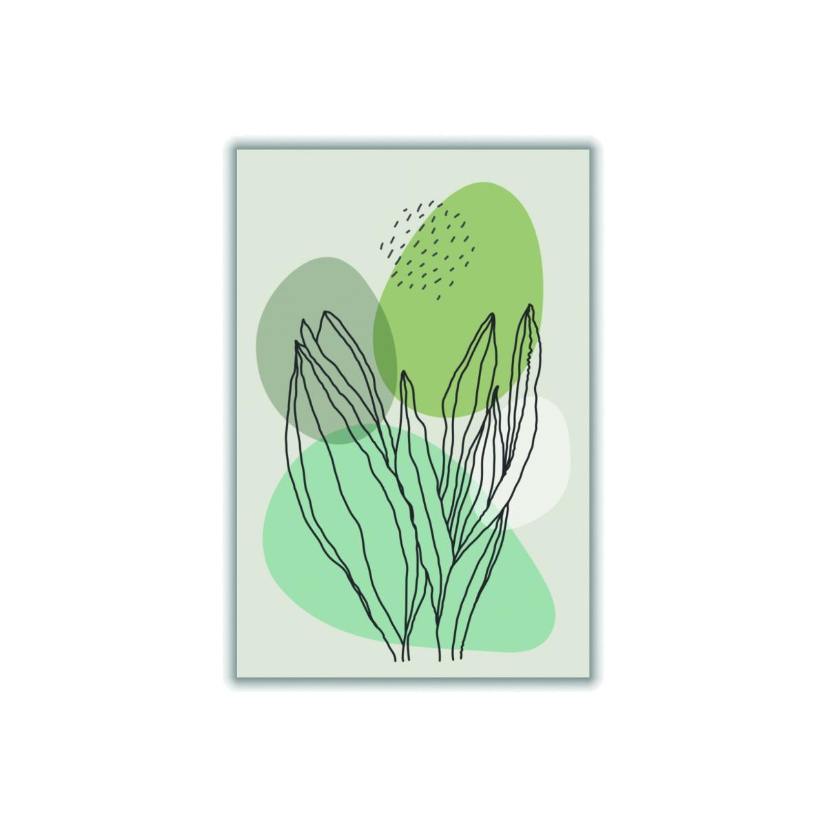 Green Color Abstract Plants #1 Small Stanley Print House – image 1