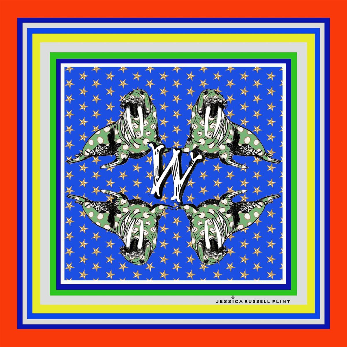 W For Walrus Alphabet Print Jessica Russell Flint