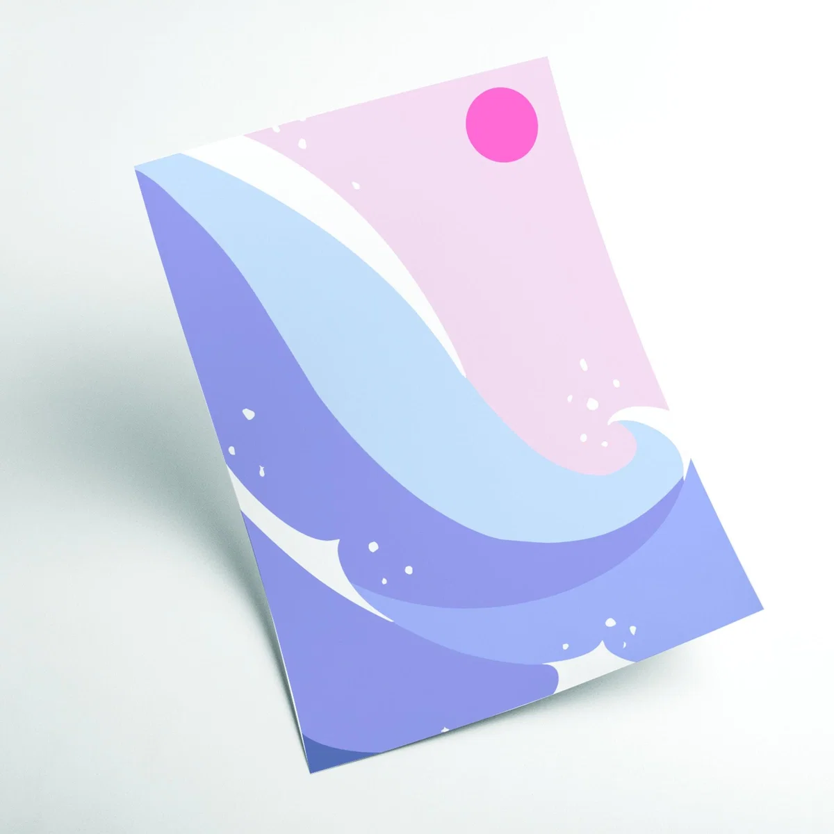 Pink / Purple Ocean Waves #1 A2 420 X 594Mm Stanley Print House – image 2