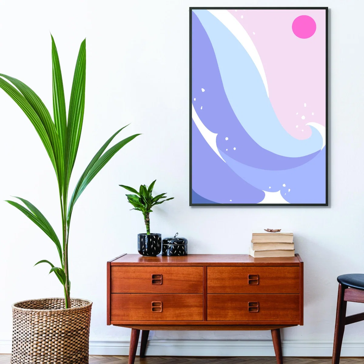 Pink / Purple Ocean Waves #1 A2 420 X 594Mm Stanley Print House – image 3