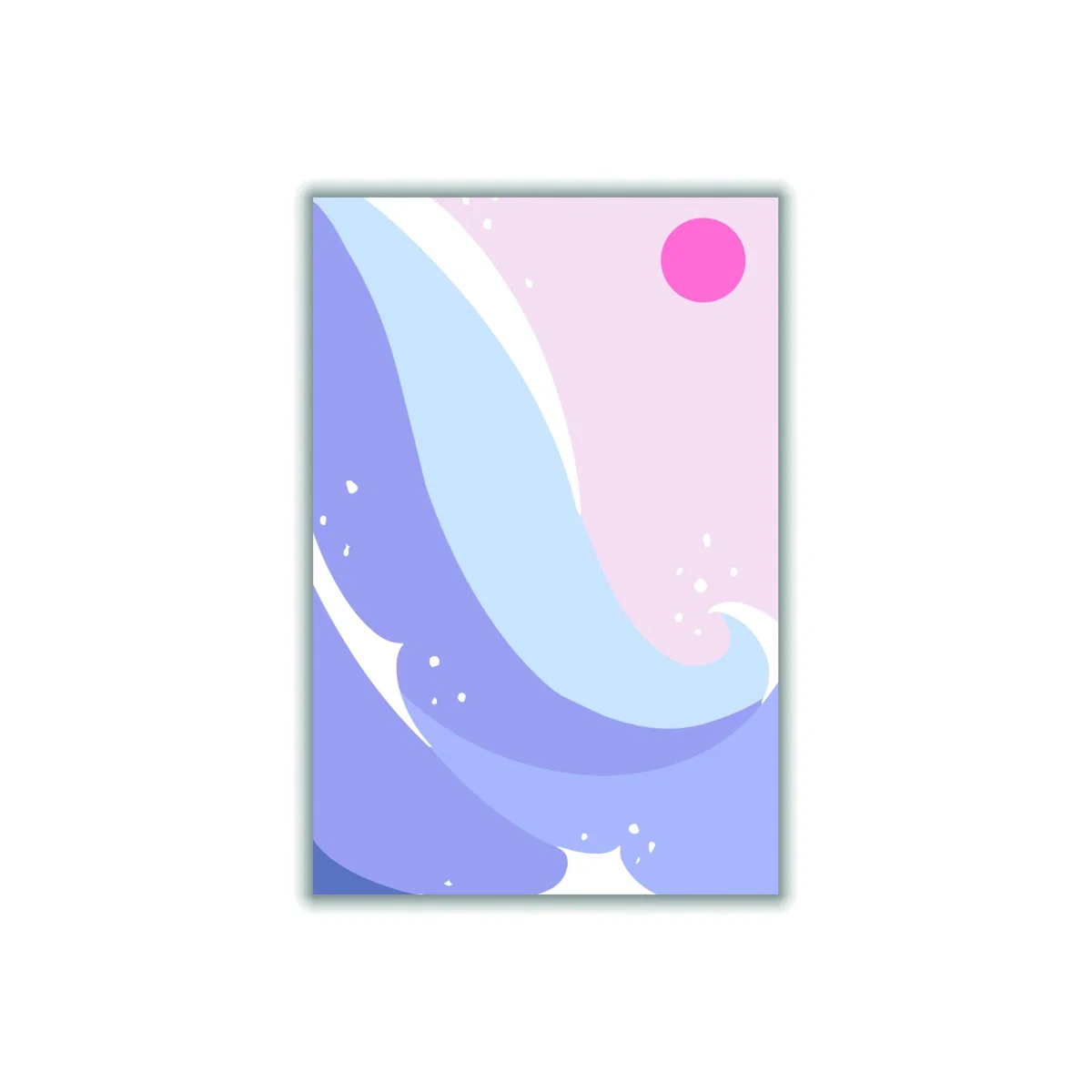 Pink / Purple Ocean Waves #1 A2 420 X 594Mm Stanley Print House – image 1