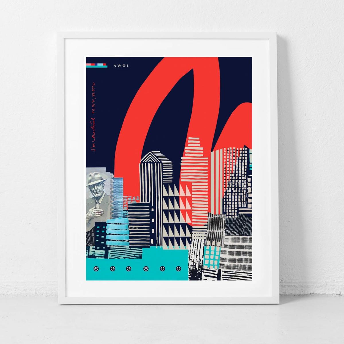 Blue / Black / White Montreal Petite Art Print Awol – image 2