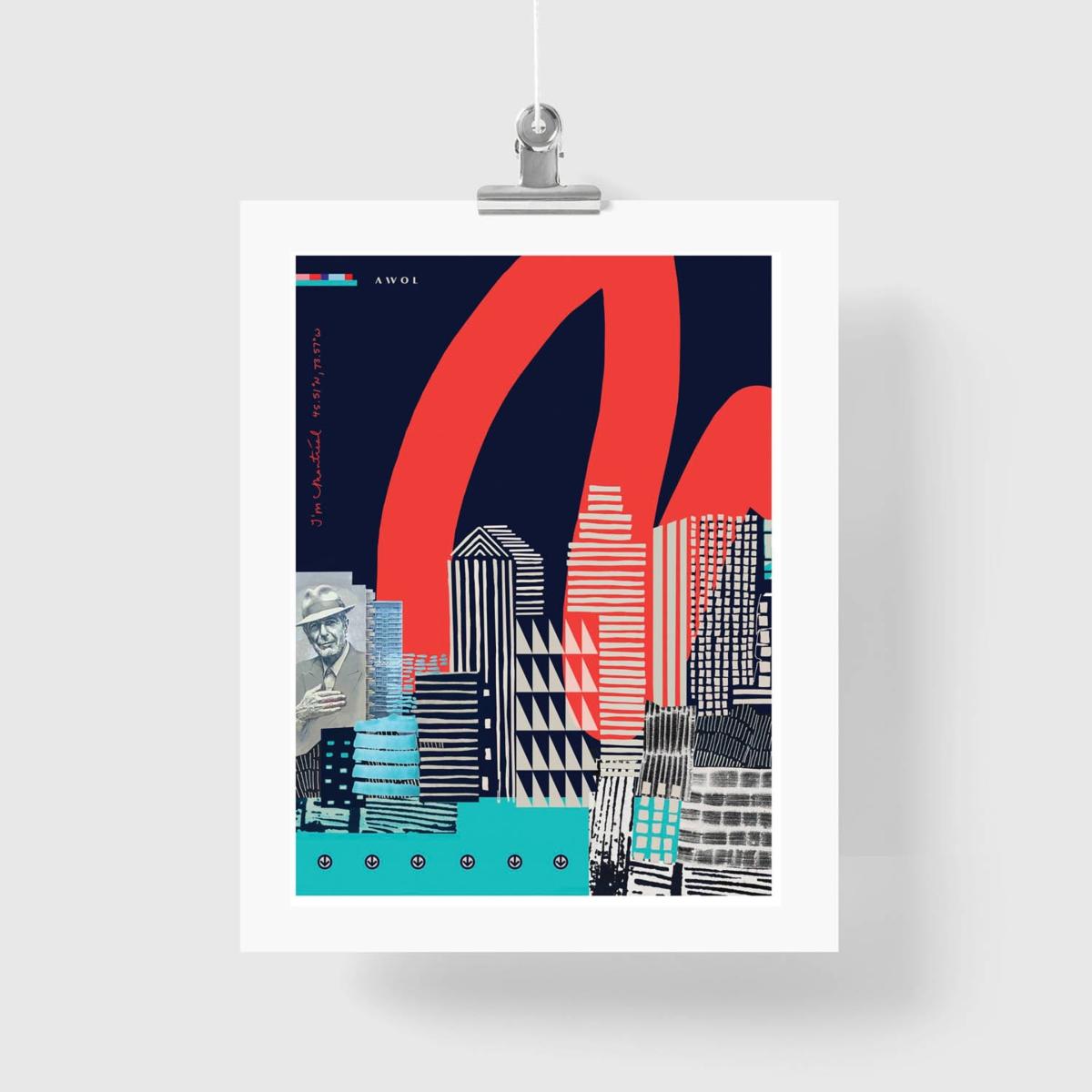 Blue / Black / White Montreal Petite Art Print Awol – image 3