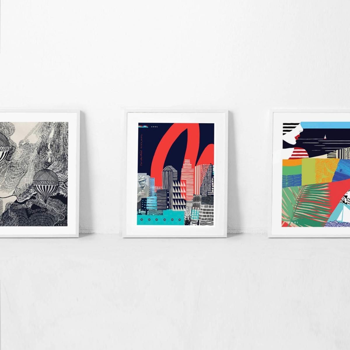 Blue / Black / White Montreal Petite Art Print Awol – image 6