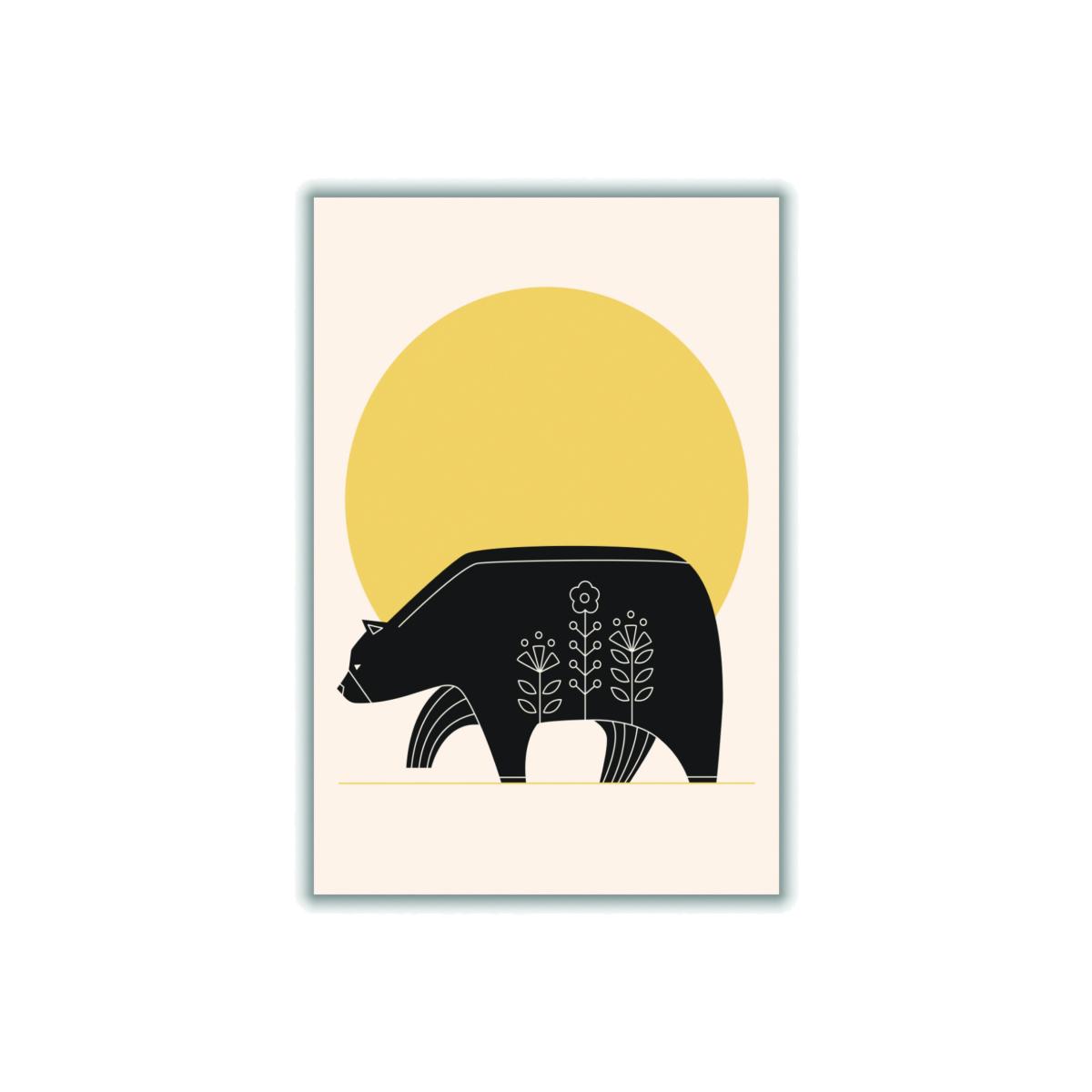Yellow / Orange Sunny Day Bear Small Stanley Print House – image 1