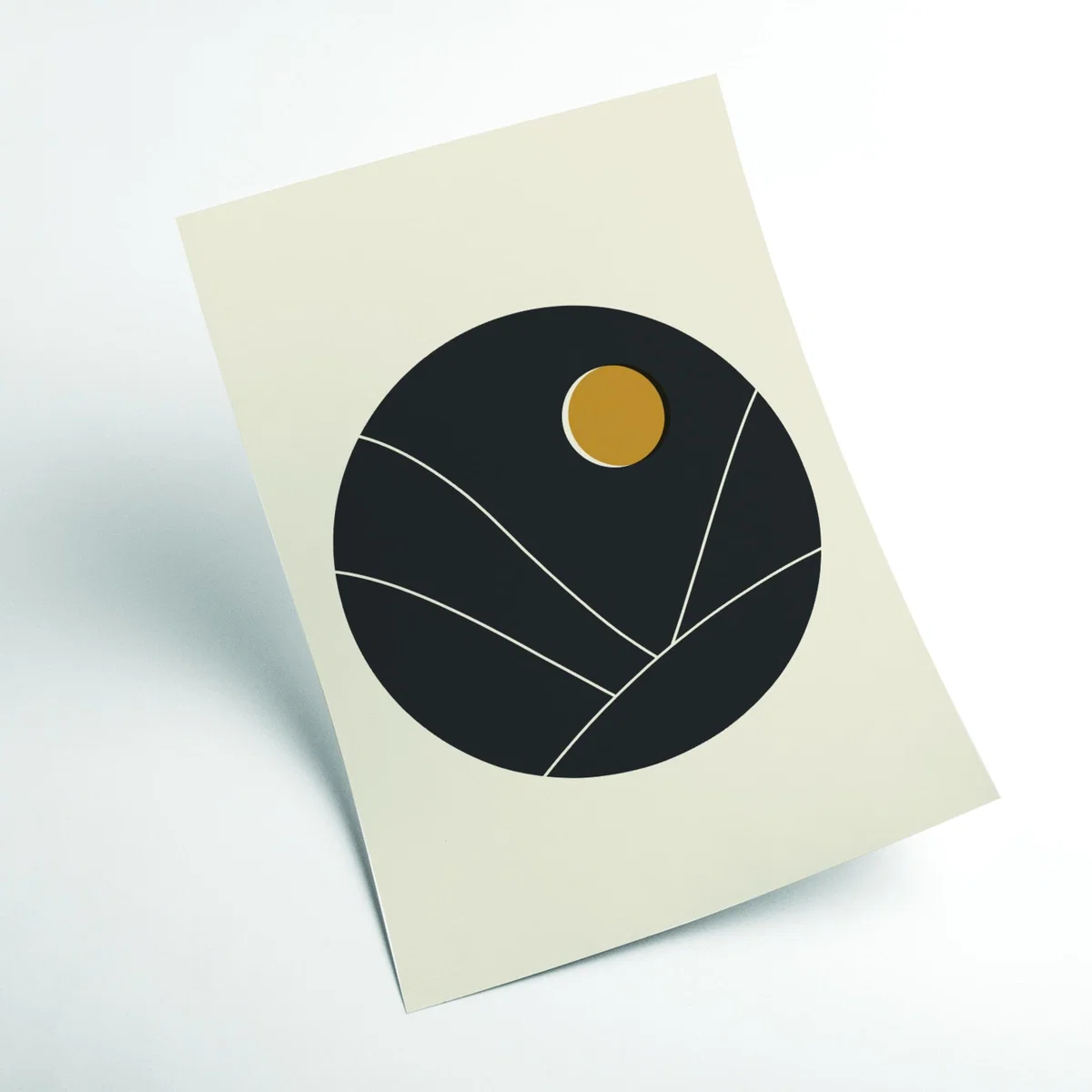 Black Minimal Mountains Series #4 Extra Small Stanley Print House – image 2