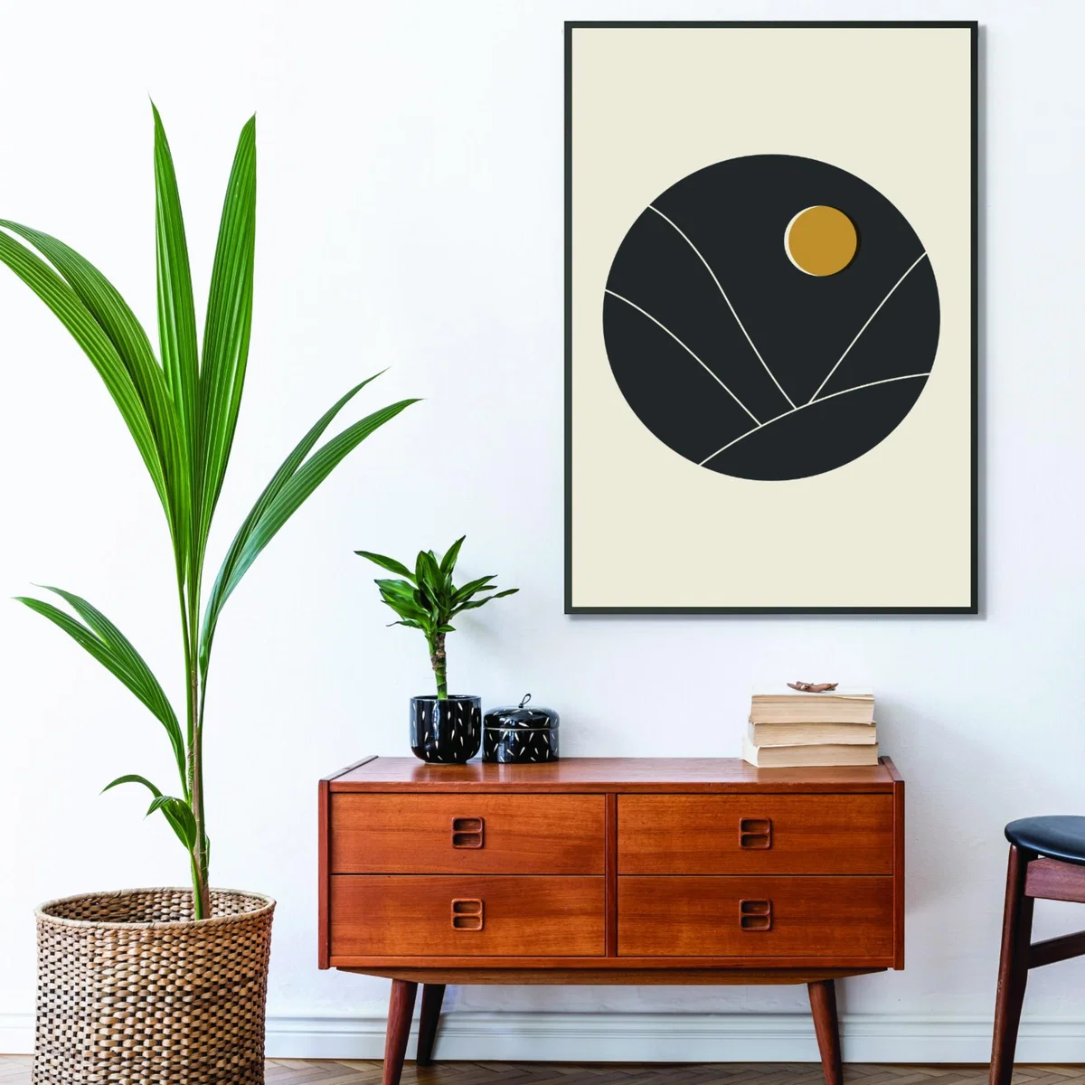 Black Minimal Mountains Series #4 Extra Small Stanley Print House – image 3