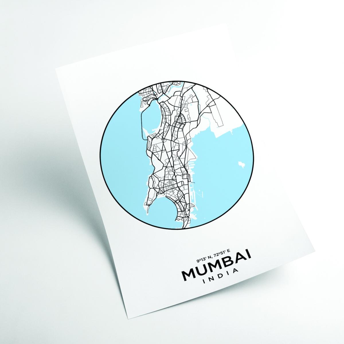 Blue Map Of Mumbai Small Stanley Print House – image 2