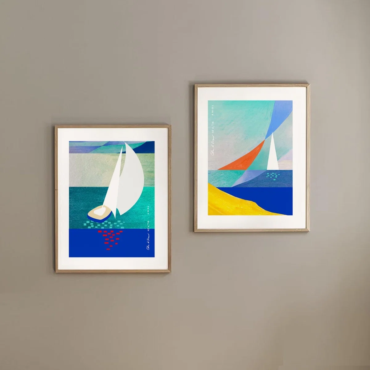 Summer Sailing In The Mediterranean Sea: Sunlight, Sunshine And Blue Seas Nautical Poster Awol – image 2