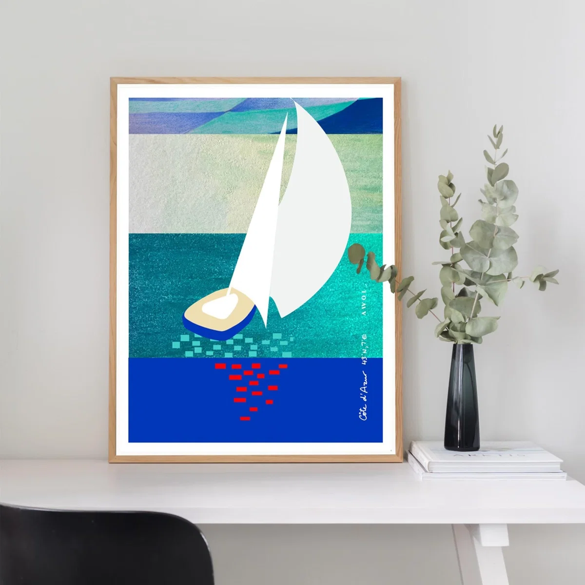 Summer Sailing In The Mediterranean Sea: Sunlight, Sunshine And Blue Seas Nautical Poster Awol – image 3