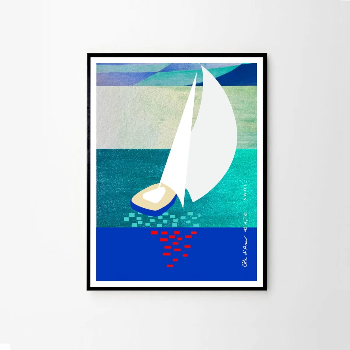 Summer Sailing In The Mediterranean Sea: Sunlight, Sunshine And Blue Seas Nautical Poster Awol – image 7