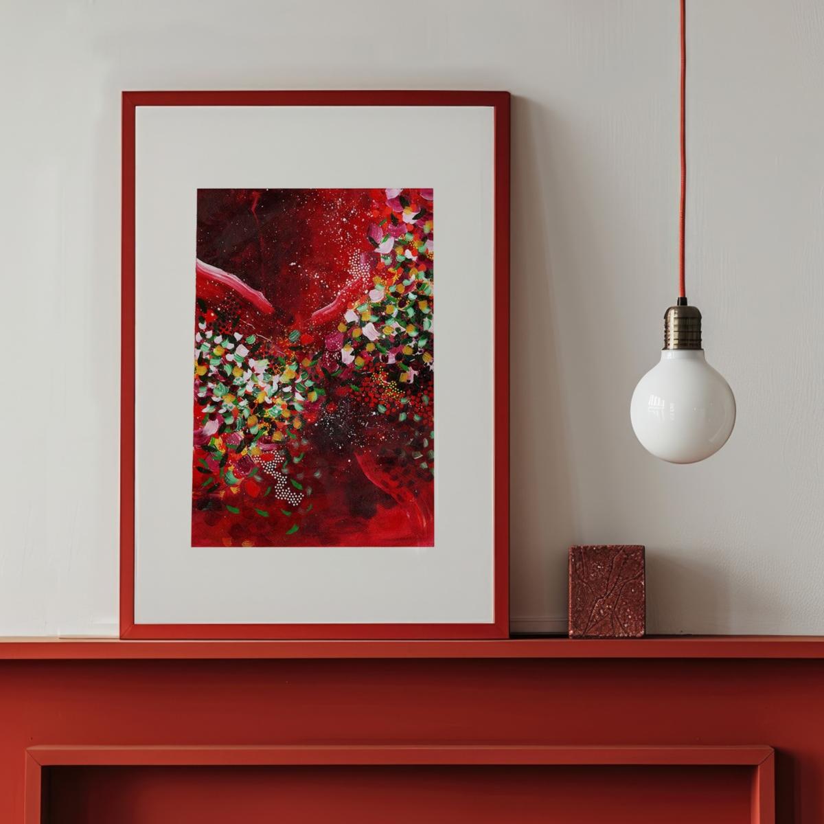 Red Autumn Leaves Falling Down Like Pieces Into Place, Print | Jessica Slack Studio – image 2