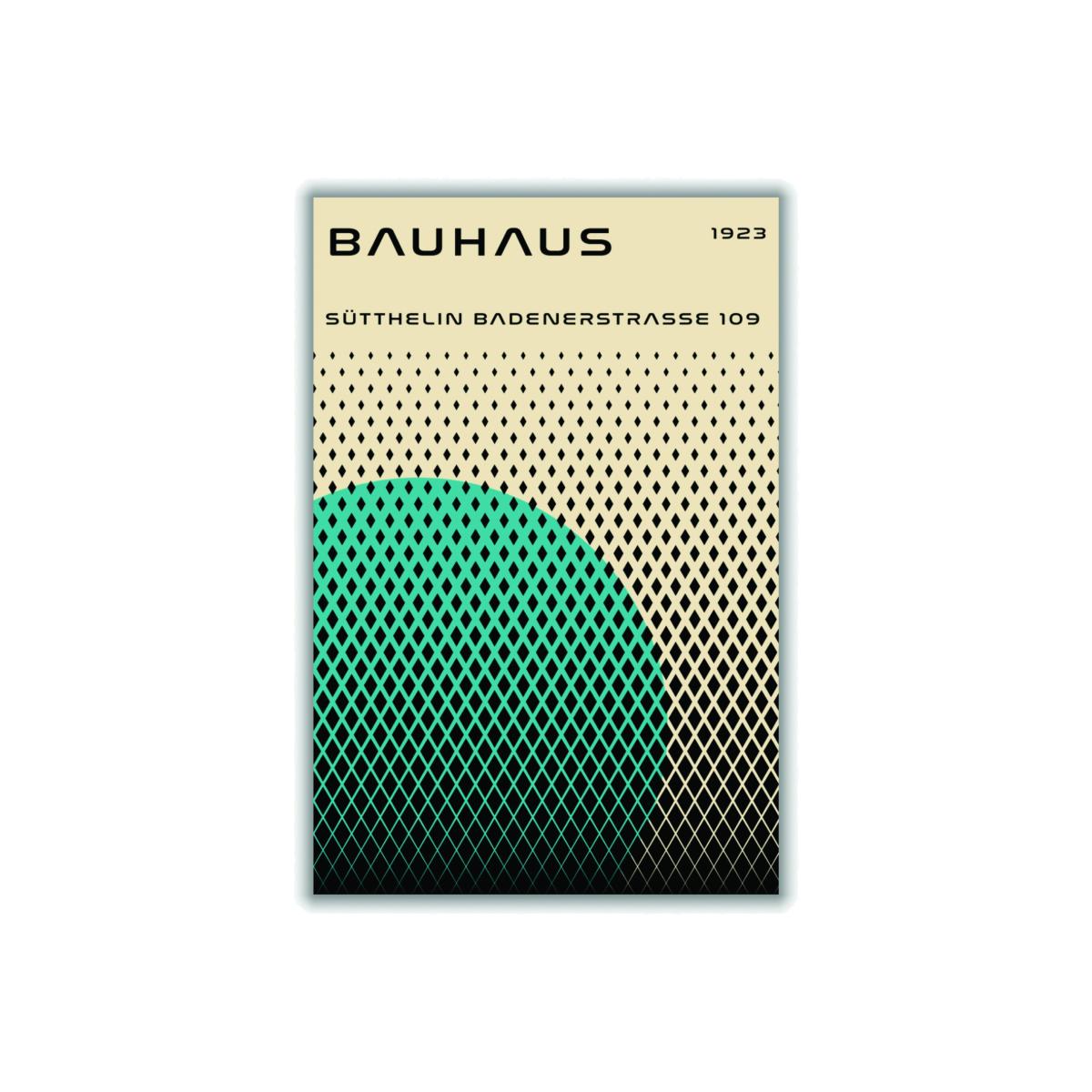 Blue Bauhaus Geometric Teal A4 210 X 297Mm Stanley Print House – image 1