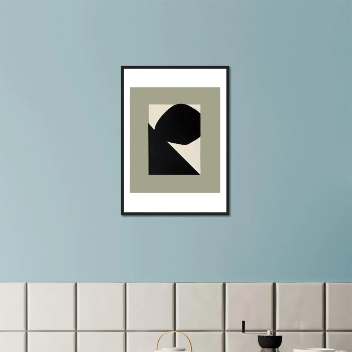 Black / Neutrals Abstract Art Print, Mountain Landscape With Boulder Wall Poster: Minimalist Wall Decor | Awol – image 6