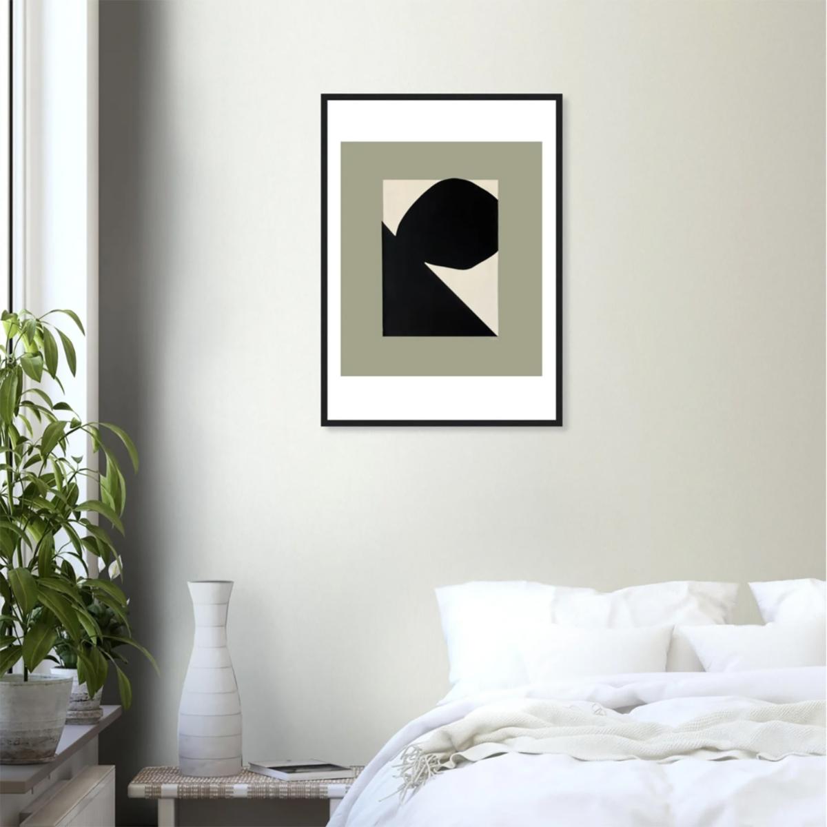 Black / Neutrals Abstract Art Print, Mountain Landscape With Boulder Wall Poster: Minimalist Wall Decor | Awol – image 7