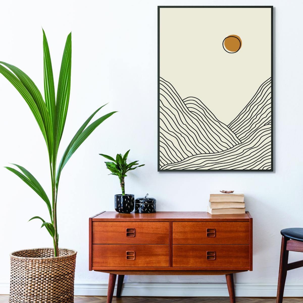 Yellow / Orange Boho Sunset Collection #3 A1 594 X 841Mm Stanley Print House – image 3