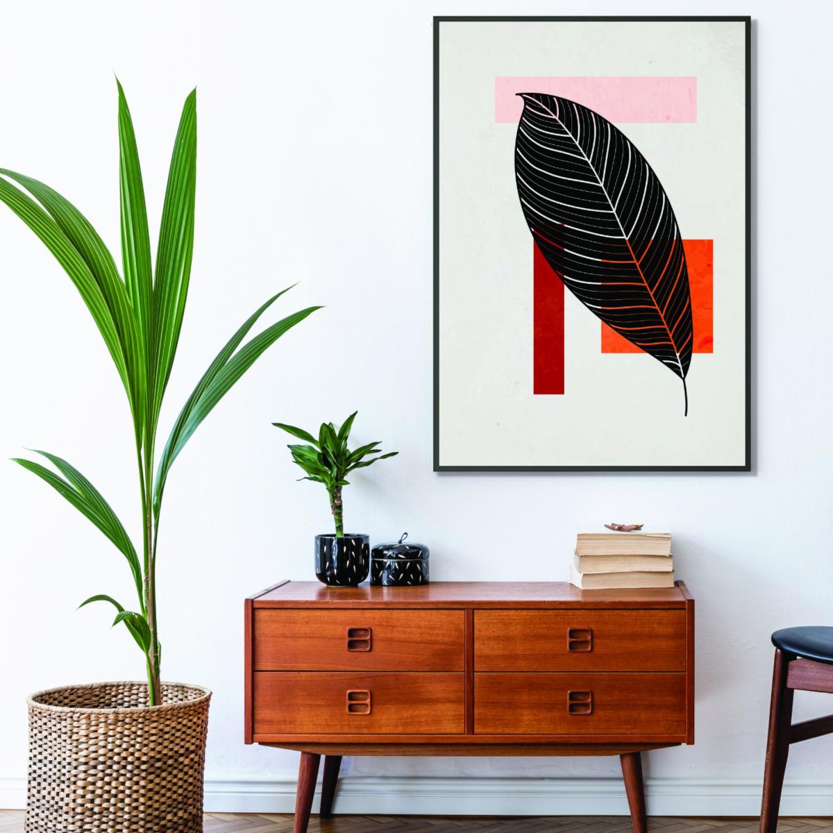 Pink / Purple Abstract Leaf Vibe Iiii Large Stanley Print House – image 3