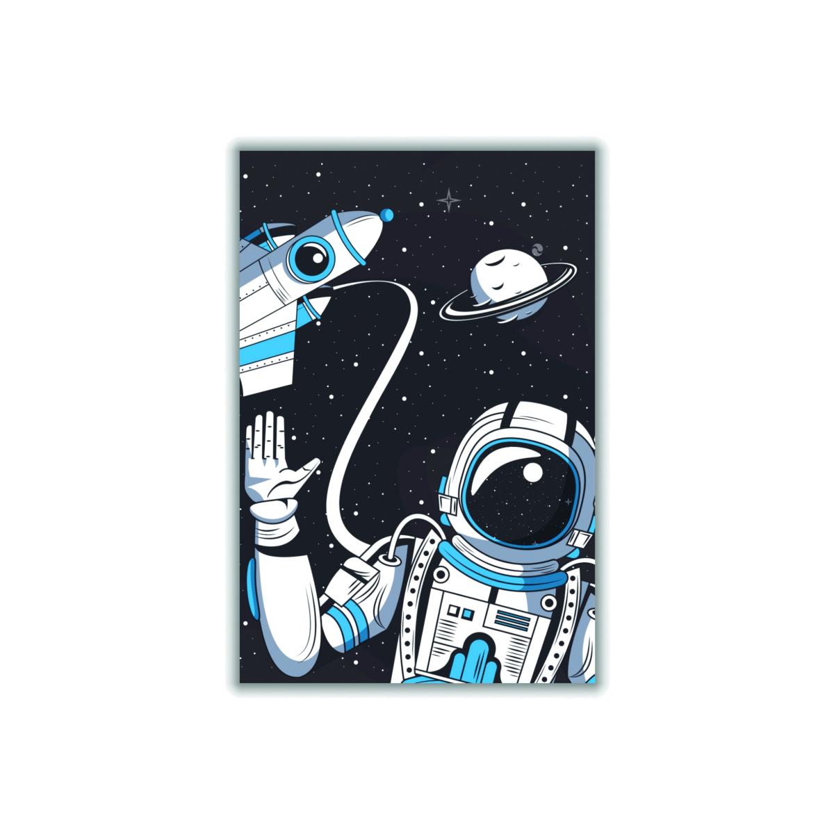 Blue Hello From Space A3 297 X 420Mm Stanley Print House – image 1