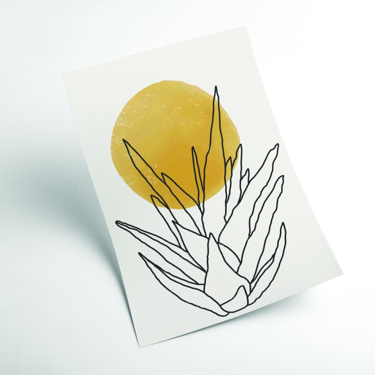 Yellow / Orange Abstract Agave Sunshine #3 Medium Stanley Print House – image 2