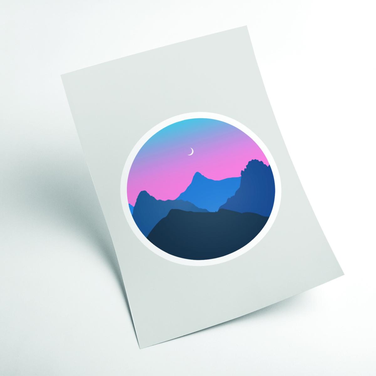 Pink / Purple Moody Moonrise Kingdom A2 420 X 594Mm Stanley Print House – image 2