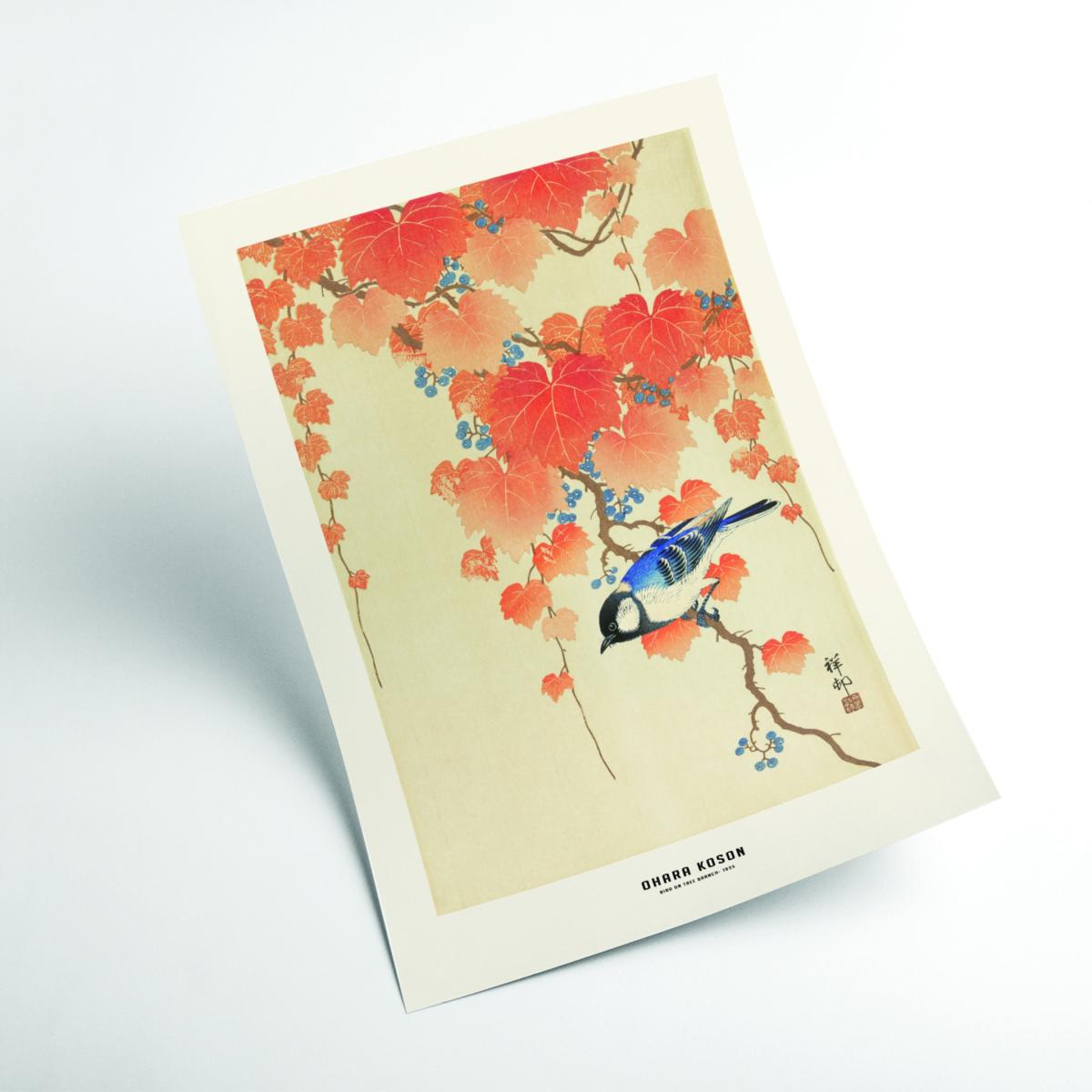 Ohara Koson - Bird On Tree Branch Medium Stanley Print House – image 2