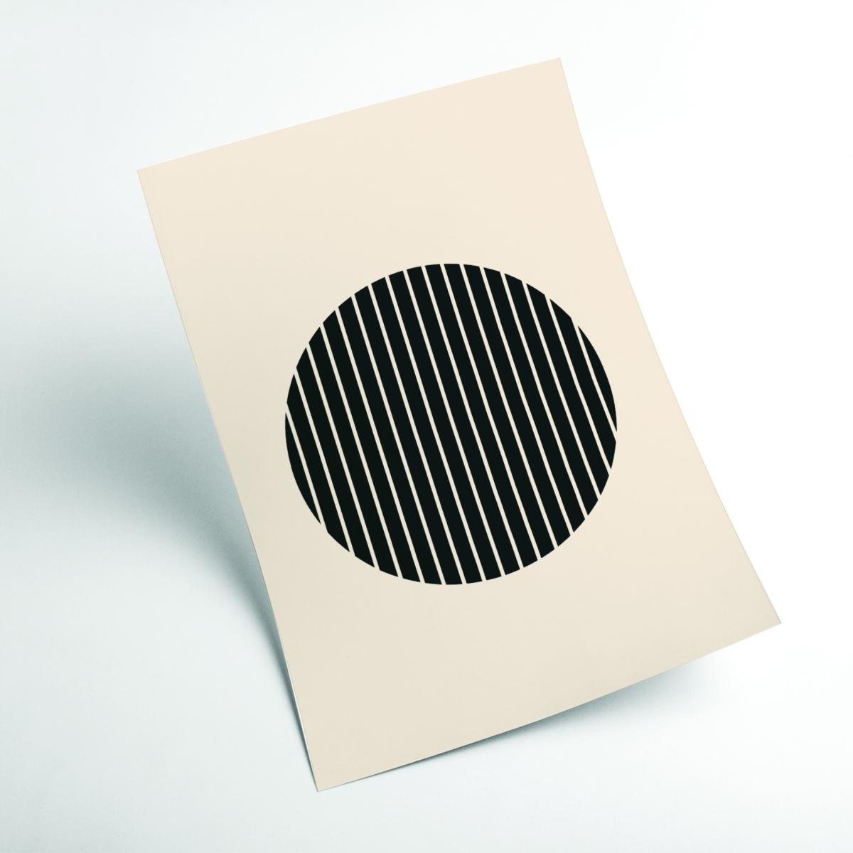 Black Minimal Circle Vibes #3 A1 594 X 841Mm Stanley Print House – image 2