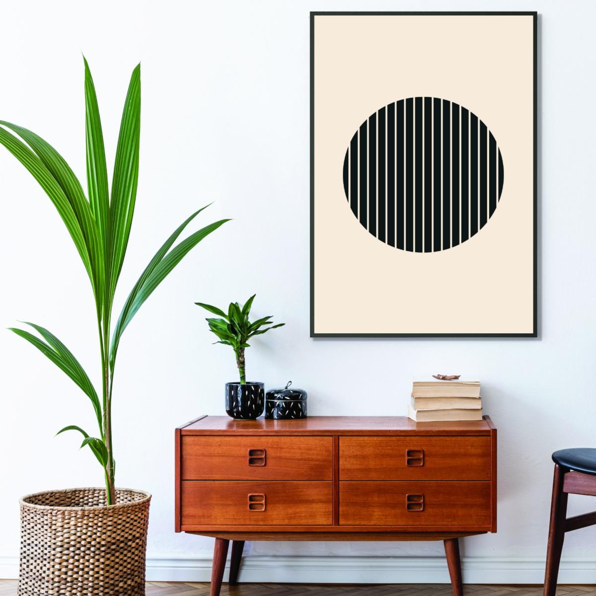 Black Minimal Circle Vibes #3 A1 594 X 841Mm Stanley Print House – image 3