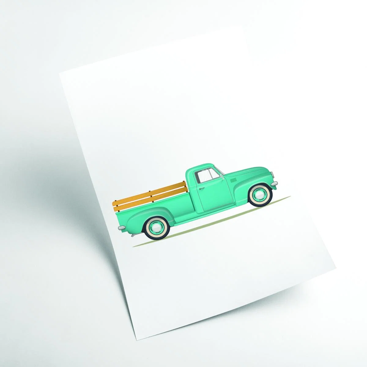 Blue Old Trusty Pickup A3 297 X 420Mm Stanley Print House – image 2