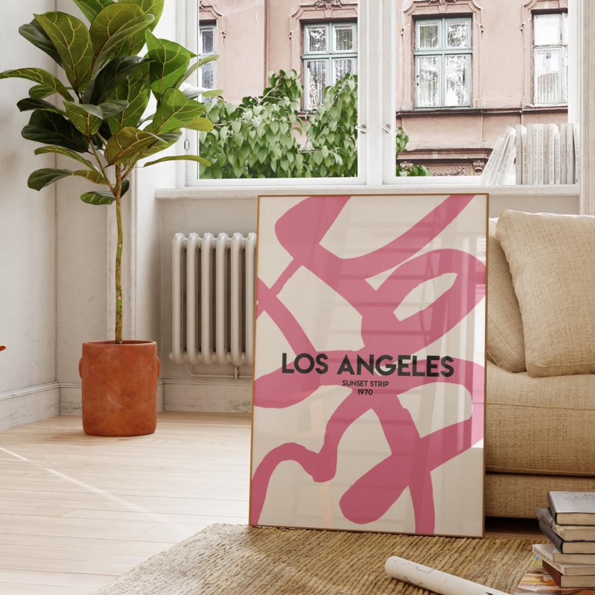 Pink / Purple Exclusive Los Angeles Abstract Giclée Art Print A2 | A2 | 420 X 594Mm | Fanclub – image 2