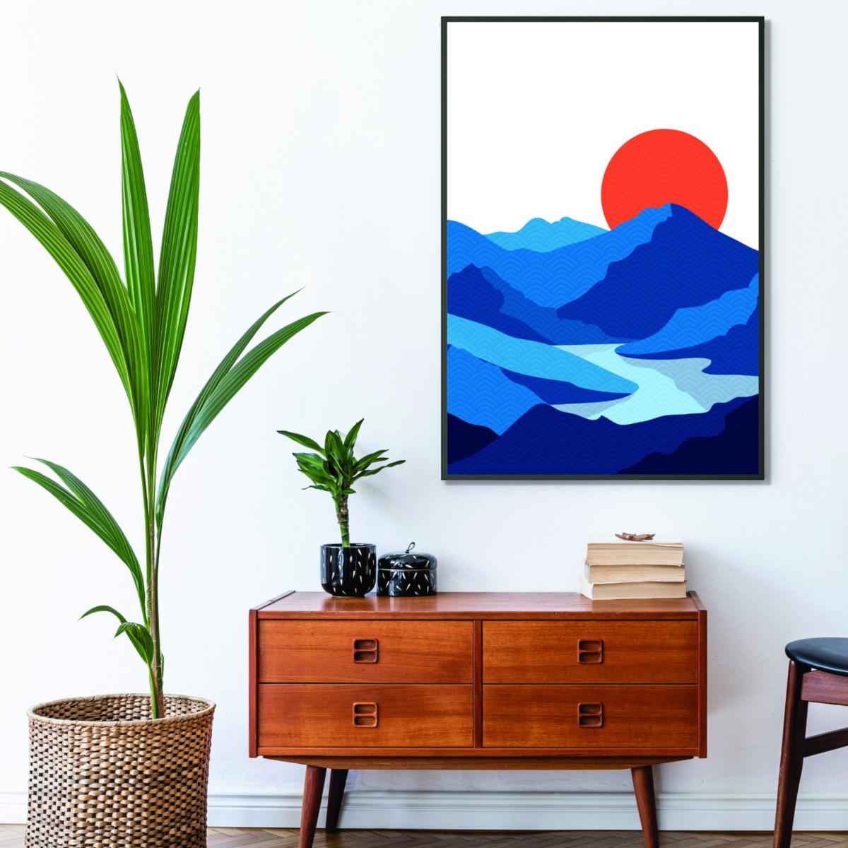 Blue Japanese Mountain Xxs Stanley Print House – image 3