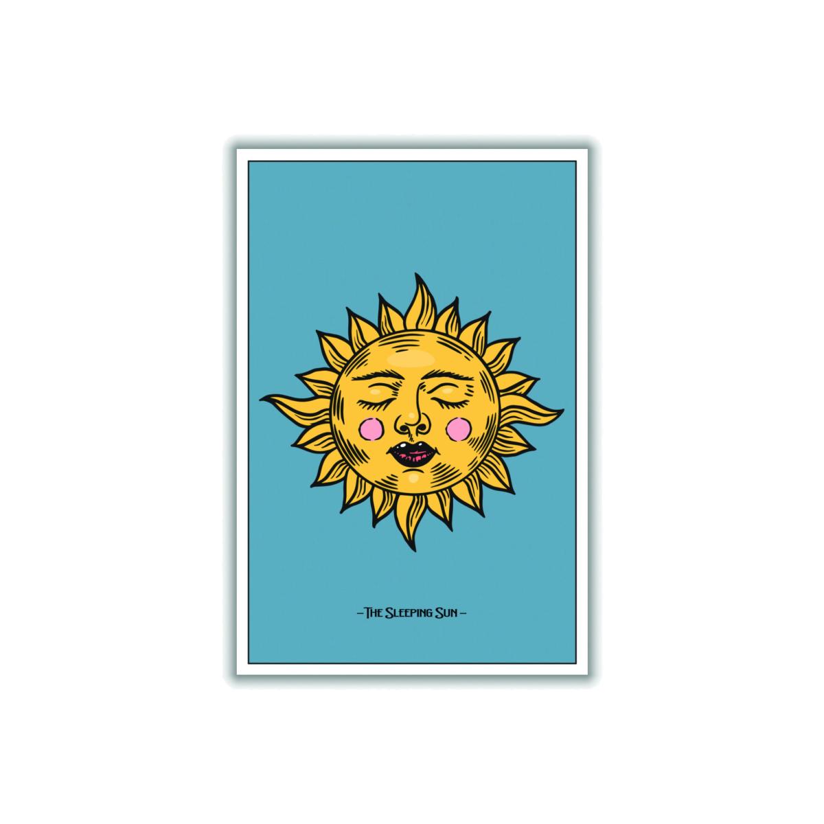 Yellow / Orange The Sleeping Sun A3 297 X 420Mm Stanley Print House – image 1