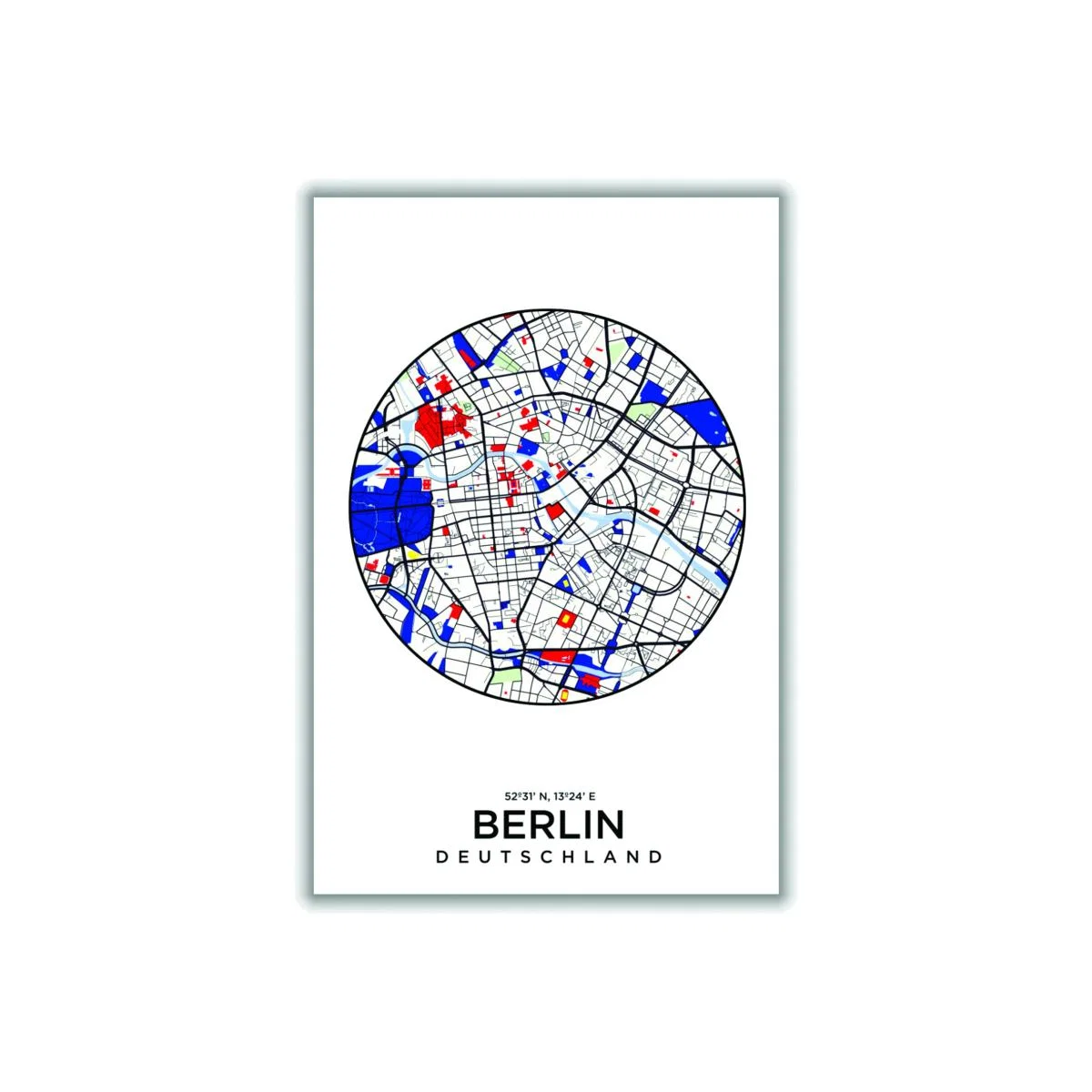 Blue Map Of Berlin 1 Small Stanley Print House – image 1