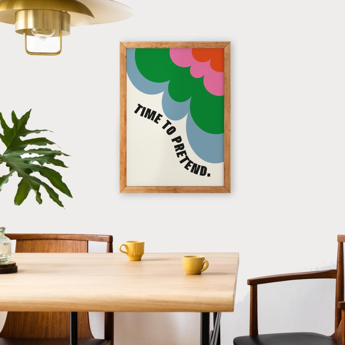 Pink / Purple / Green Time To Pretend Retro Giclée Art Print A2 420 X 594Mm Fanclub – image 2