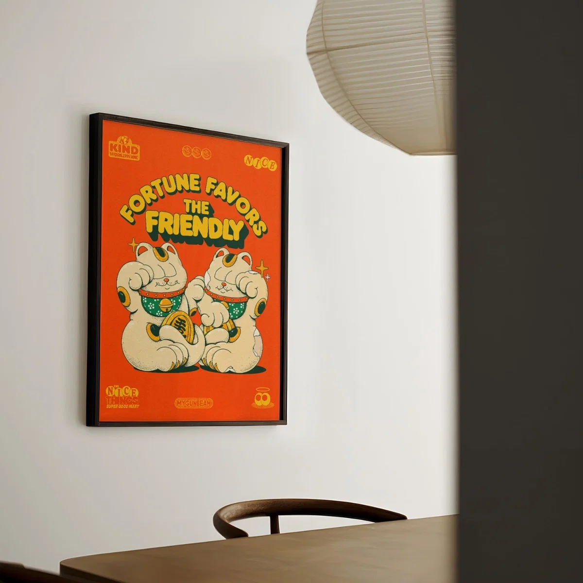 Yellow / Orange Fortune Favors - Giclee Fine Art Print - Large | A2 | 420 X 594Mm | East Side Studio London – image 2