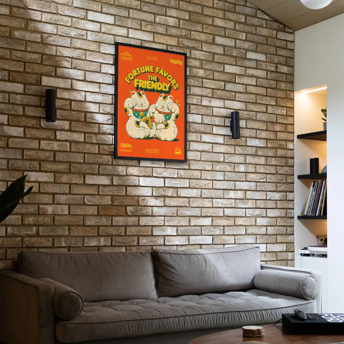 Yellow / Orange Fortune Favors - Giclee Fine Art Print - Large | A2 | 420 X 594Mm | East Side Studio London – image 3