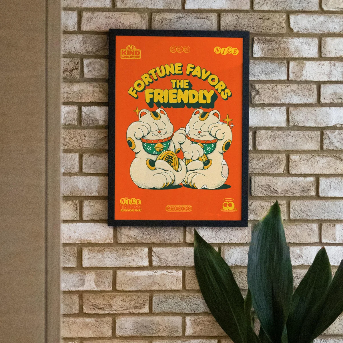 Yellow / Orange Fortune Favors - Giclee Fine Art Print - Large | A2 | 420 X 594Mm | East Side Studio London – image 4