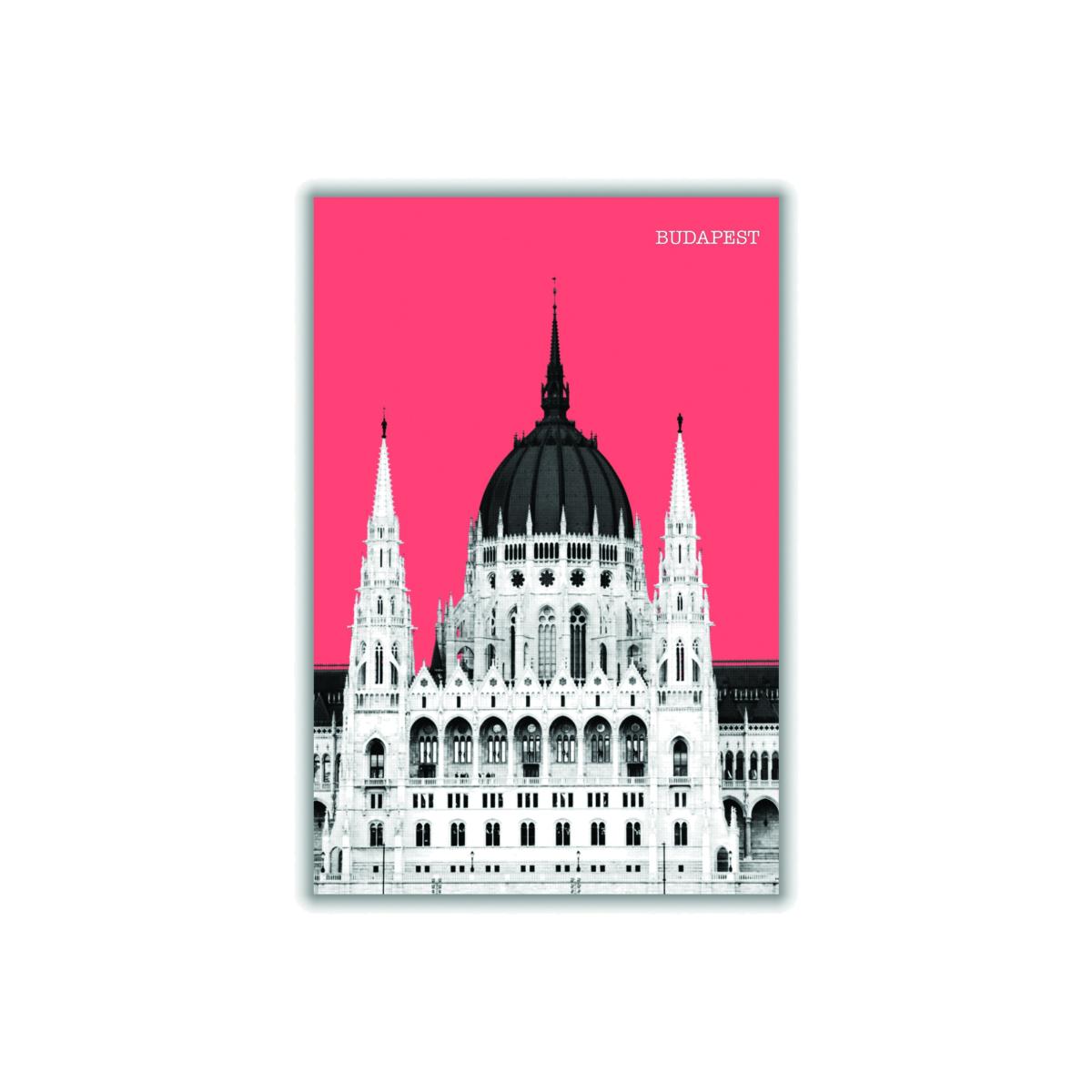 Halftone Budapest Red A3 297 X 420Mm Stanley Print House – image 1