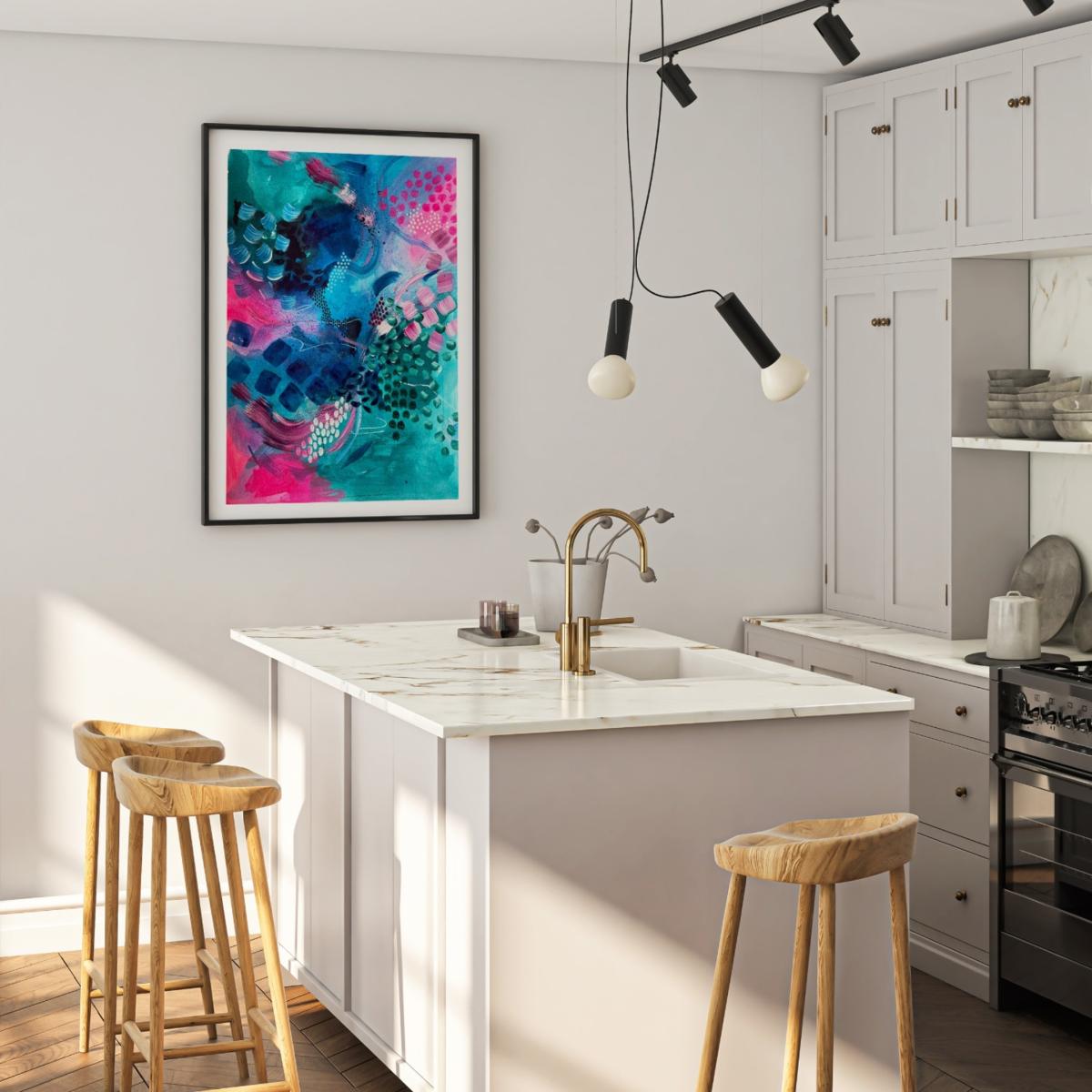 Blue Fever Dream High - Abstract Print Jessica Slack Studio – image 2