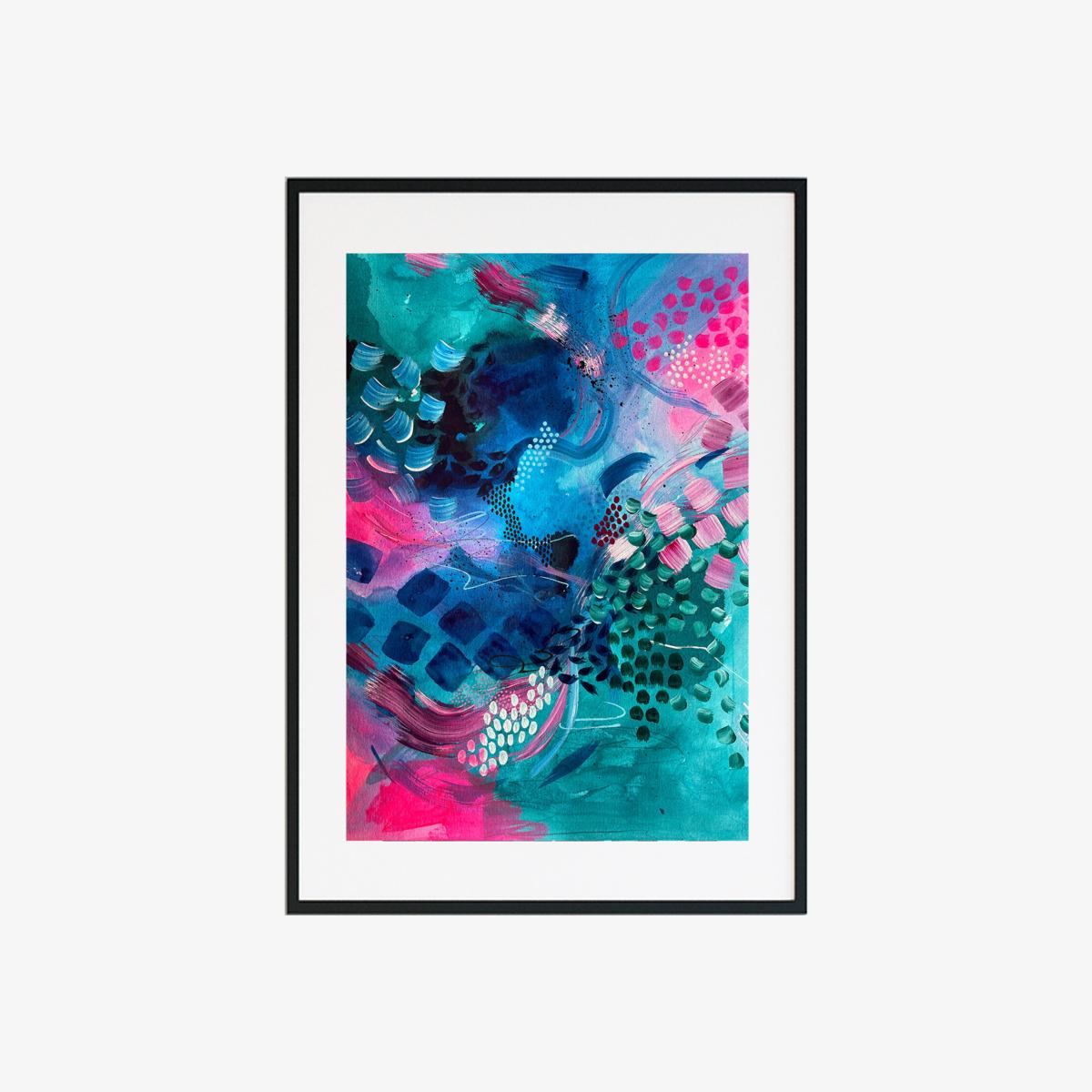 Blue Fever Dream High - Abstract Print Jessica Slack Studio – image 1