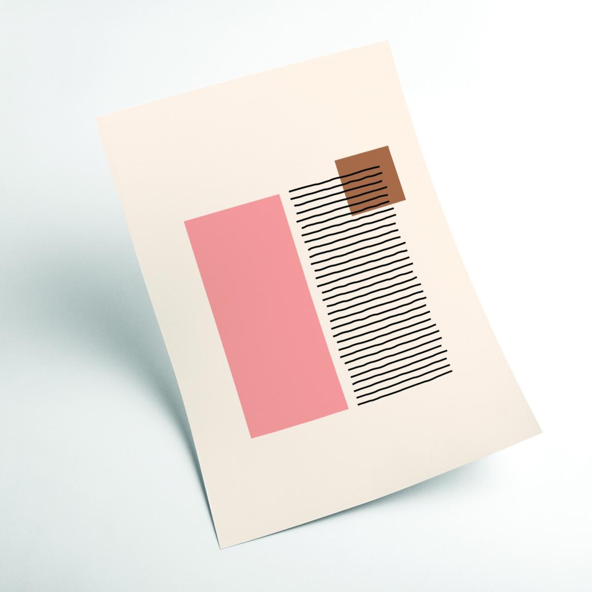 Rose Gold Geometric Abstract Shapes Ii A4 210 X 297Mm Stanley Print House – image 2