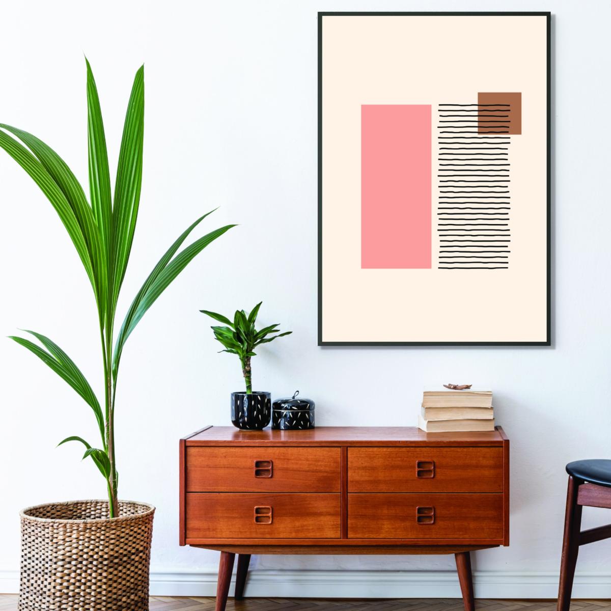 Rose Gold Geometric Abstract Shapes Ii A4 210 X 297Mm Stanley Print House – image 3