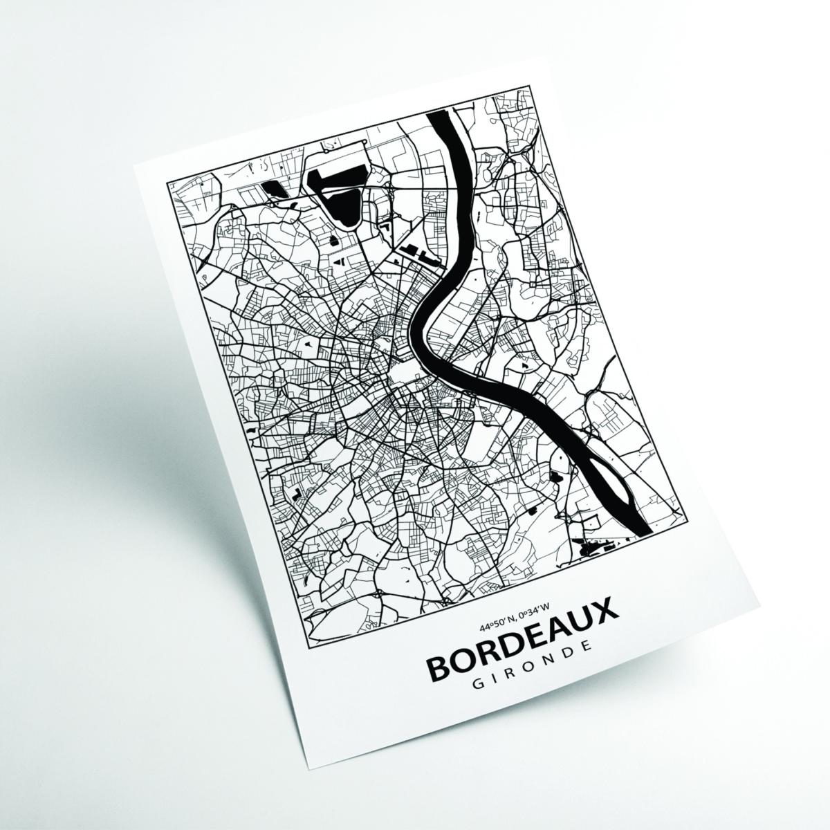 Black Map Of Bordeaux Medium Stanley Print House – image 2