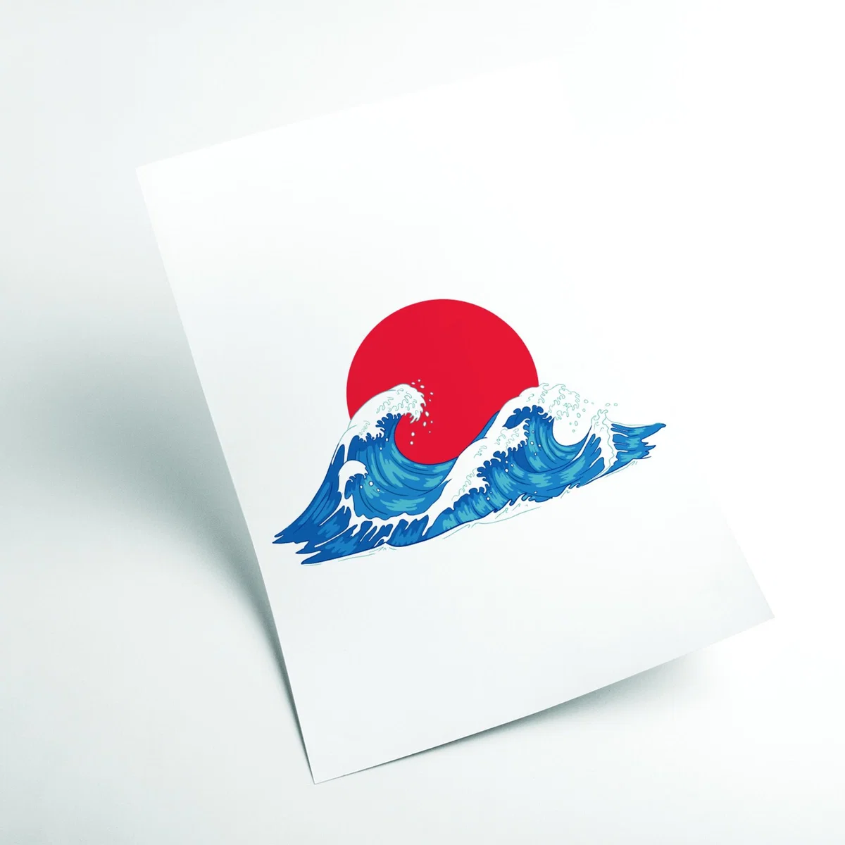Blue Japenses Wave Sunset A1 594 X 841Mm Stanley Print House – image 2