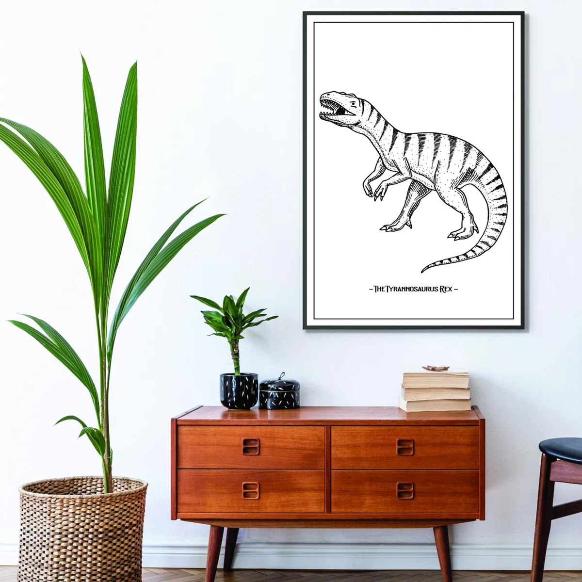 Black The Tyrannosaurus Rex A4 210 X 297Mm Stanley Print House – image 2