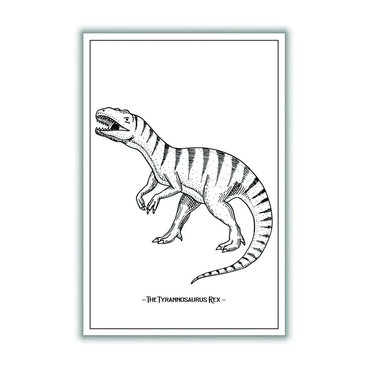Black The Tyrannosaurus Rex A4 210 X 297Mm Stanley Print House – image 3